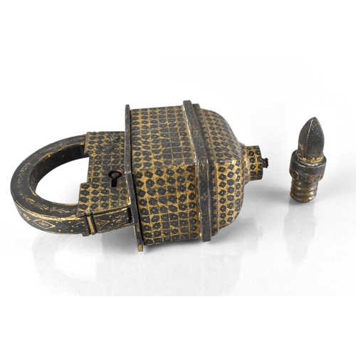 150 - An Impressive 17th/18th Century (Afsharid/Zand Dynasty) Type Persian Padlock and Key Quadruple Key M... 