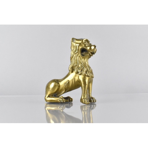 145 - A 18th/19th Century Bronze Study of a Lion Modelled Seated, 11cm High