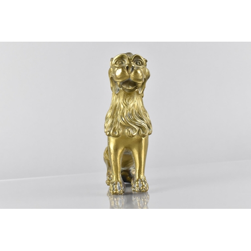 145 - A 18th/19th Century Bronze Study of a Lion Modelled Seated, 11cm High