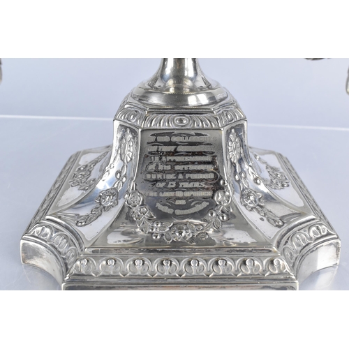 207 - An Impressive Victorian Silver Plated Presentation Centrepiece by Horace Woodward & Co., in the Clas... 