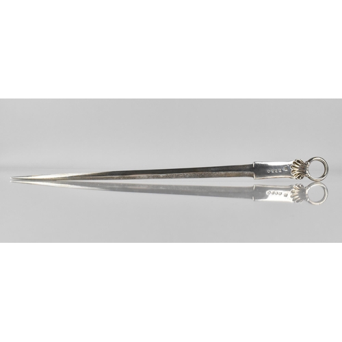 224 - A Georgian Silver Meat Skewer By James Ede and Alexander Hewat, 34cm Long, 100g