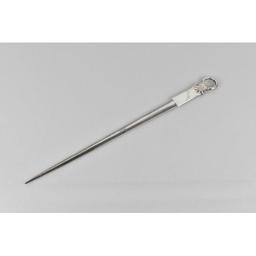 224 - A Georgian Silver Meat Skewer By James Ede and Alexander Hewat, 34cm Long, 100g