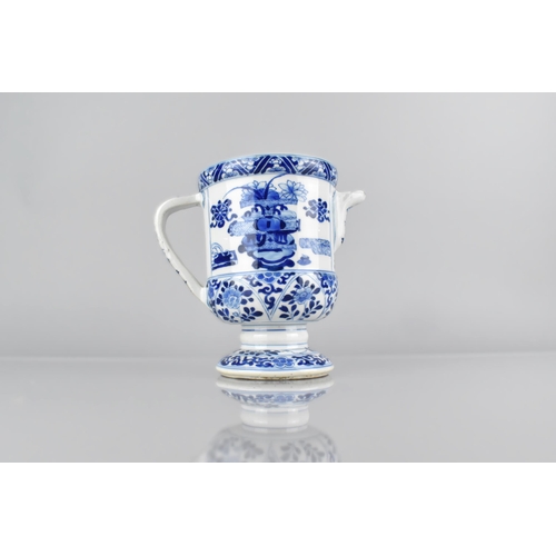 419 - A Chinese Qing Dynasty Porcelain Blue and White Pedestal Jug Decorated with Precious Items and Vase ... 