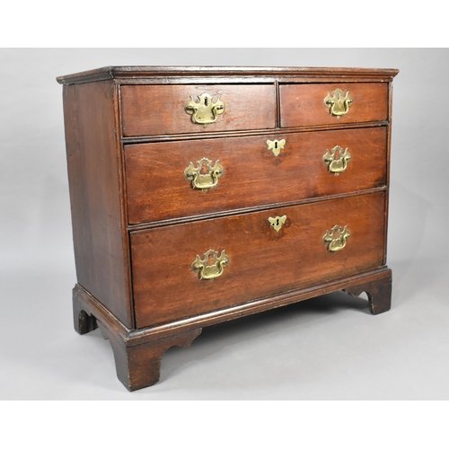 440 - A 19th Century Chest of Two Short and Two Long Drawers, The Chest of Small Proportions Having Brass ... 