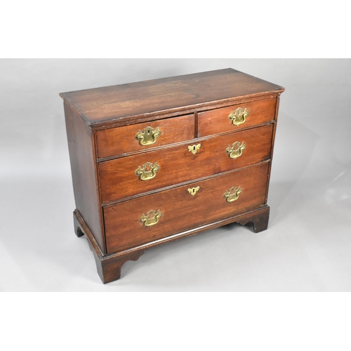 440 - A 19th Century Chest of Two Short and Two Long Drawers, The Chest of Small Proportions Having Brass ... 