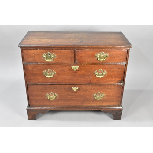 440 - A 19th Century Chest of Two Short and Two Long Drawers, The Chest of Small Proportions Having Brass ... 