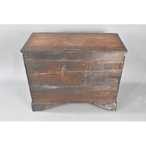 440 - A 19th Century Chest of Two Short and Two Long Drawers, The Chest of Small Proportions Having Brass ... 