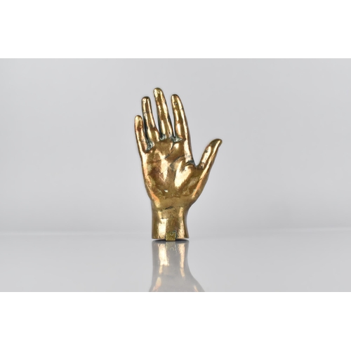 49 - A 19th Century Bronze Study of a Hand, 18cm Long