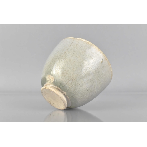 382 - A Chinese Tang/Yang Dynasty Longquan Ware Celadon Tea Bowl Having Parker Green Glaze to Bowl Base, C... 