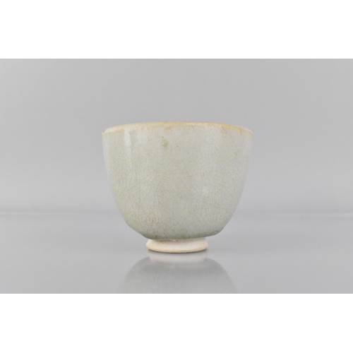 382 - A Chinese Tang/Yang Dynasty Longquan Ware Celadon Tea Bowl Having Parker Green Glaze to Bowl Base, C... 