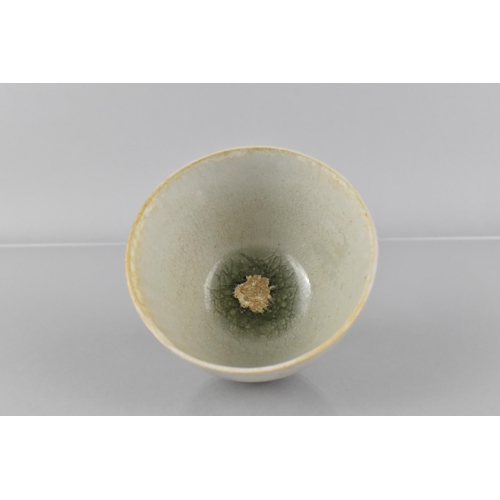 382 - A Chinese Tang/Yang Dynasty Longquan Ware Celadon Tea Bowl Having Parker Green Glaze to Bowl Base, C... 