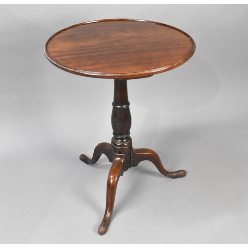 92 - A 19th Century Mahogany Circular Tripod Table with Single Piece Dish Top, 56cm Diameter