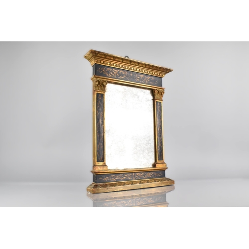 180 - A 19th Century Italian Florentine Gilt Wall Mirror of Tabernacle Form, with Carved Wood Mouldings an... 