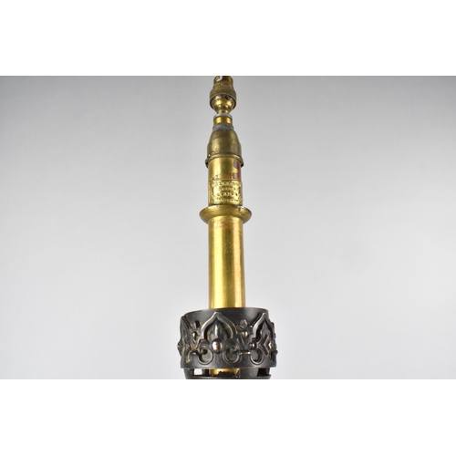 130 - An Early 19th Century Brass Candlestick, Bearing the Label for 'The Metallic Wick Candles Palmer & C... 