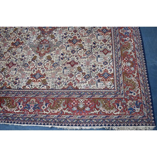 185 - A Hand Made Antique Tabriz Carpet, Circa 1910, 368x270cm