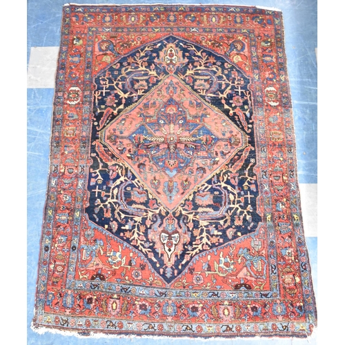 197 - A Late Victorian Hand Made Bidjar Rug, c.1890, 203x142cms