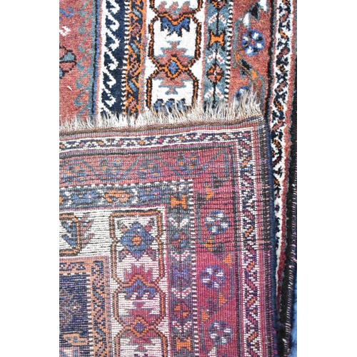 201 - An Antique Persian Handmade Kurdistan Carpet, 244x160cm