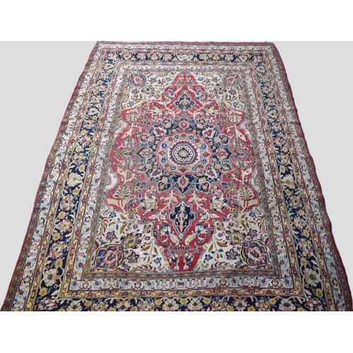 186 - A Handmade Antique Dorokhsh Carpet Made for A Dignitary As Inscribed, 395x267cm