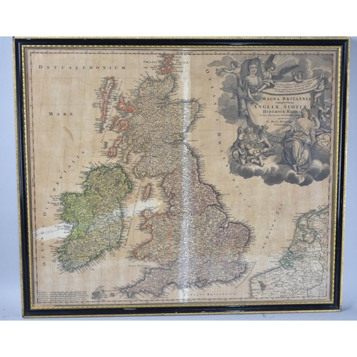 251 - A Framed Map of Great Britain after Johann Baptiste Homann