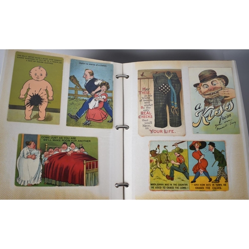 256 - A Ring Binder Containing Large Quantity of Edwardian Seaside and Humorous Postcards, Approx 300