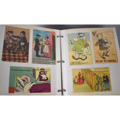 256 - A Ring Binder Containing Large Quantity of Edwardian Seaside and Humorous Postcards, Approx 300