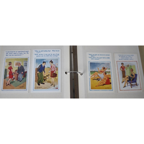 256 - A Ring Binder Containing Large Quantity of Edwardian Seaside and Humorous Postcards, Approx 300