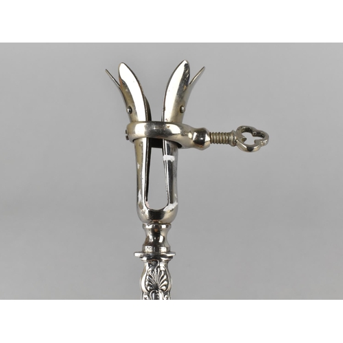 497 - A Late 19th/Early 20th Century French Silver Handled Holder for Lamb etc, Silver Mark of Minerva Num... 