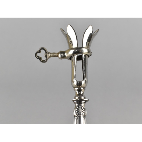 497 - A Late 19th/Early 20th Century French Silver Handled Holder for Lamb etc, Silver Mark of Minerva Num... 