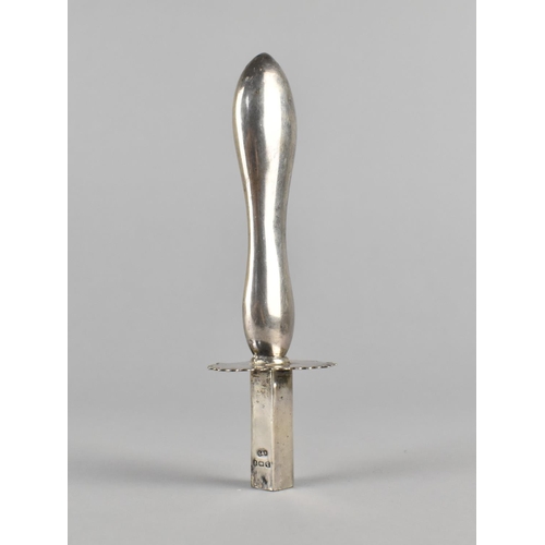 500 - A Silver Handle for Holding Wax Sticks for Melting Seals, Birmingham Hallmark, 1915 by L&S