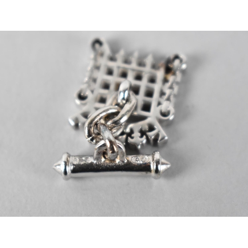 509 - A Cased Pair of Silver House of Parliament Motif Cufflinks