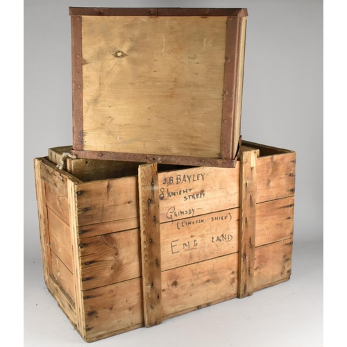 520 - A Collection of Various Crates with Stencilling to Include Anchor, Australian Rindless Cheddar Chees... 