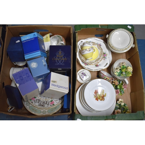 539 - Two Boxes of Various Ceramics, Commemorative, Teawares etc