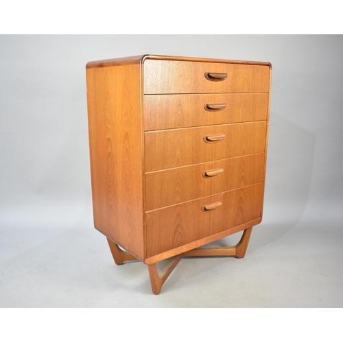 553 - A 1970s Beithcraft Five Drawer Chest