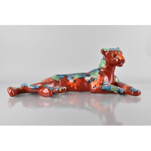 461 - An Anita Harris Art Pottery Study of a Panther, 41cm Long