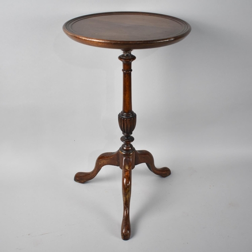 109 - A Late 20th Century Mahogany Circular Topped Tripod Wine Table, 29cms Diameter and 50cms High