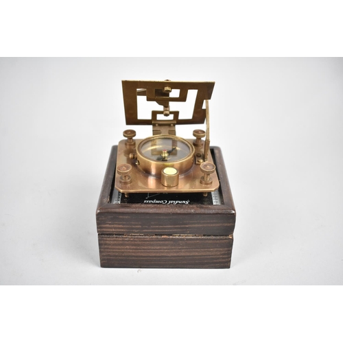 115 - A Reproduction Cased Sundial Compass As Was Made by Dollond, 7.5cms Square