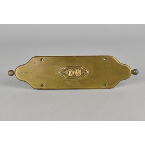 18 - A Vintage Burroughes and Watts Billiards Scorer in Brass Stamped 'Plain', Serial Number 11588, Missi... 