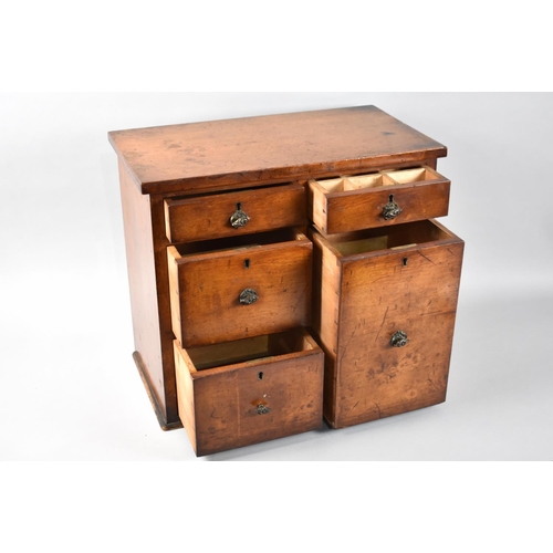 27 - A Late Victorian/Edwardian Table Top Collectors Chest with Five Drawers, 41cms Wide by 23cms Deep an... 