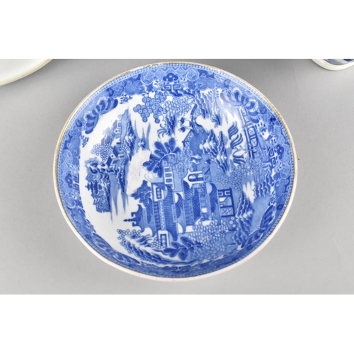 519 - A Collection of Various 19th and 20th Century Blue and White to Comprise Willow Pattern Meat Platter... 