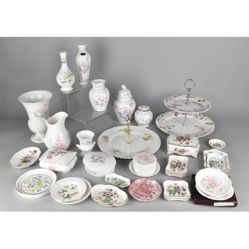 520 - A Collection of Various Ceramics to Comprise Aynsley Little Sweetheart Vases, Jugs, Dishes, Coalport... 