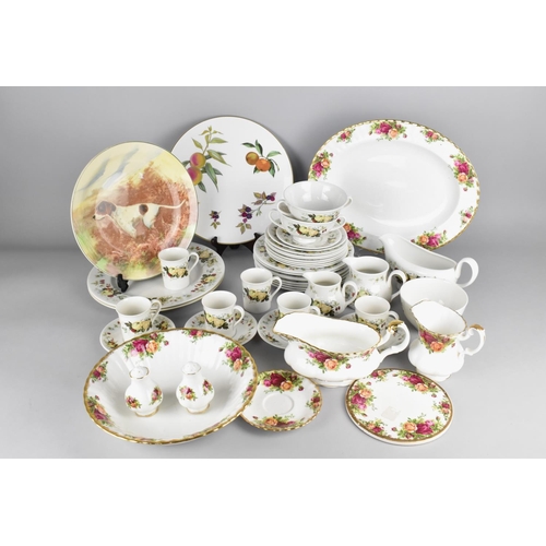 523 - A Collection of Ceramics to Comprise Royal Albert Old Country Roses, Royal Doulton Miramont etc