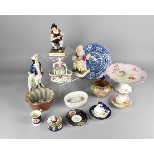 524 - A Collection of Various 19th and 20th Century Ceramics to Comprise German Porcelain Figural Salt Mod... 