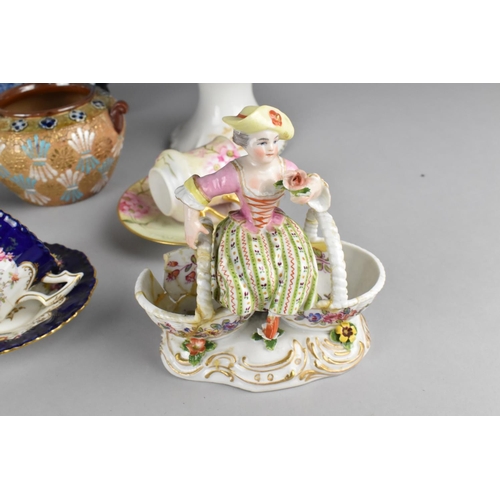 524 - A Collection of Various 19th and 20th Century Ceramics to Comprise German Porcelain Figural Salt Mod... 