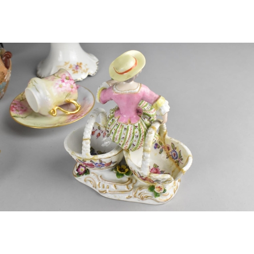 524 - A Collection of Various 19th and 20th Century Ceramics to Comprise German Porcelain Figural Salt Mod... 