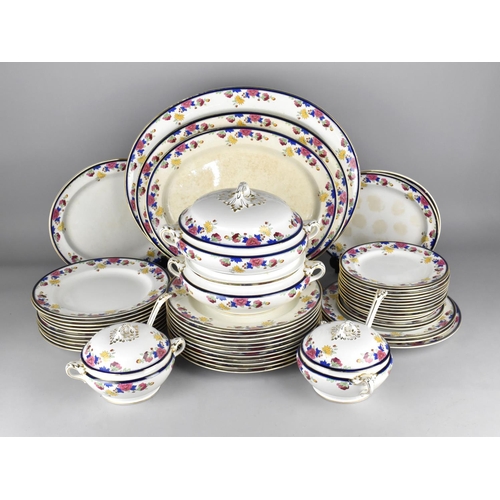 528 - A Large Early 20th Century Booths China Floral Trim Dinner Service to Comprise Platters, Plates, Tur... 