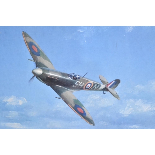 545 - A Large Framed Spitfire Print after John Young, 69x54cms