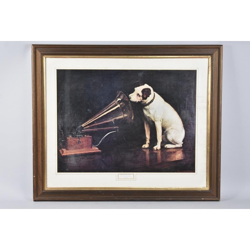 549 - A Reproduction His Masters Voice Print, 55x40cms