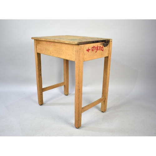 560 - A Vintage School Desk, 62cms Wide