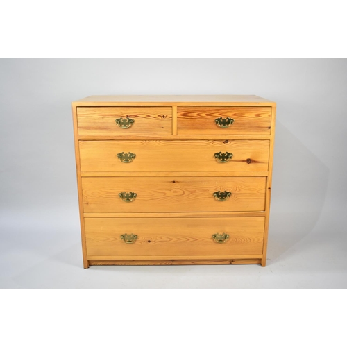 572 - A Modern Pine Chest of Two Short and three Long Drawers, Matches Lot 570, 91cms Wide