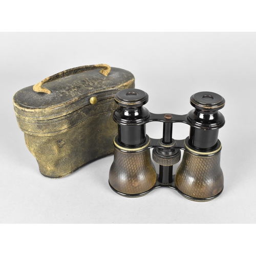 72 - A Cased Pair of Late 19th Century Opera Glasses